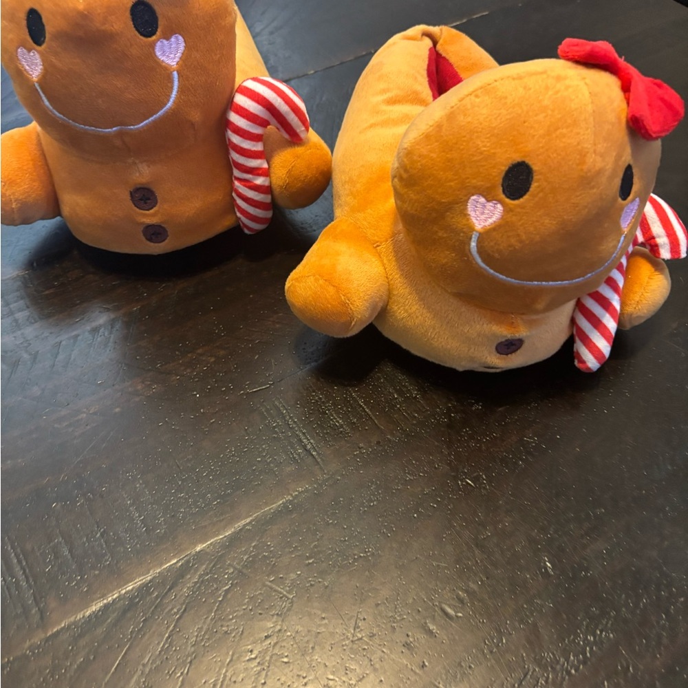 Gingerbread Plush Toy Set - Brown and Red